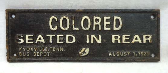 C.I. Colored Bus Depot Sign: Modern 8" x 2 3/4"