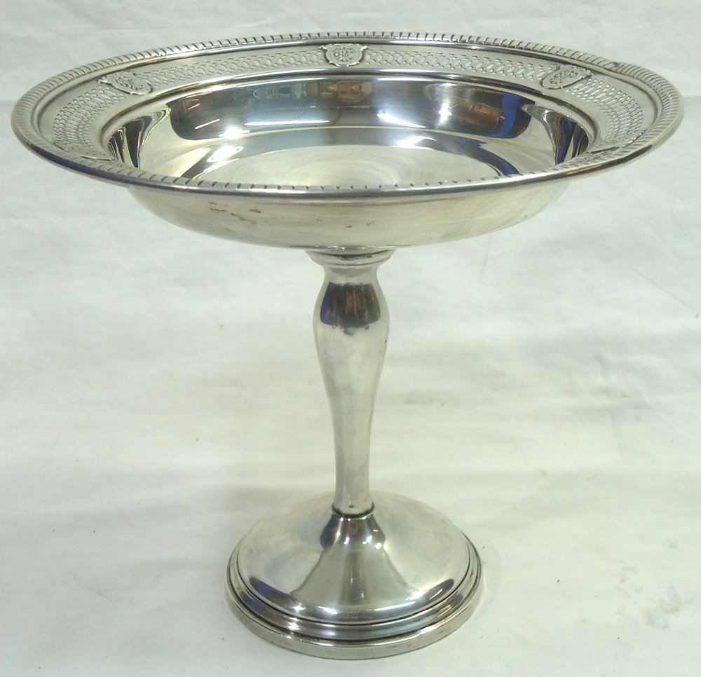 Revere Sterling Compote: Weighted 6 1/4"T x 7"W