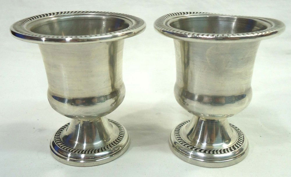 Pr Sterling Toothpick Holders: unweighted 2 3/4"T x 2 1/2"W