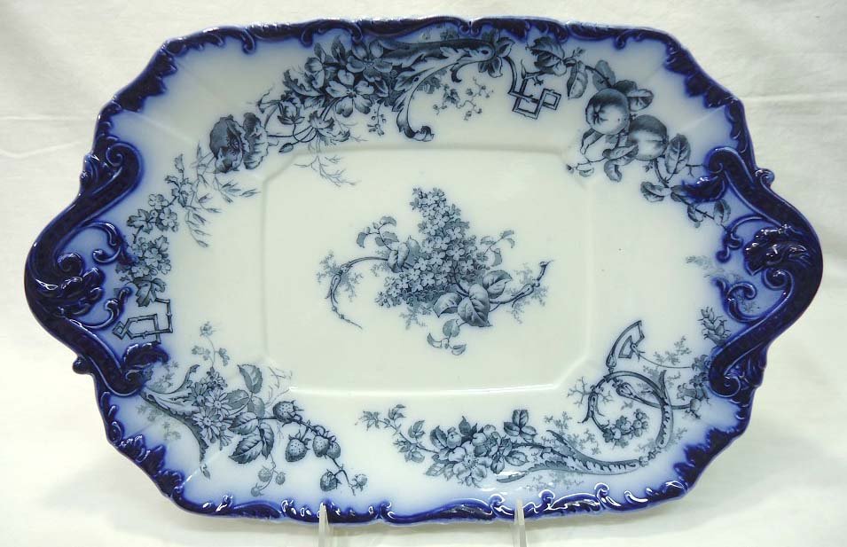 Flow Blue Platter: 15" x 10"