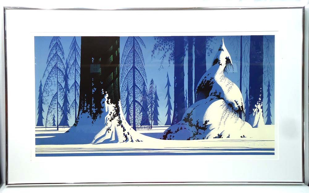 Eyvind Earle Print: Artist Sgnd 180/300 37 1/4" x 22 1/4" Frame