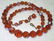 Garnet Bead, Amber AB Bead, Rhinestone Necklaces - 5