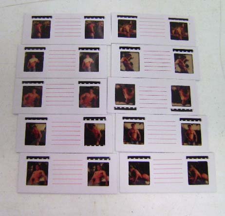 10 Stereo Slides Erotic Male Nudes: Probably Colt Studios