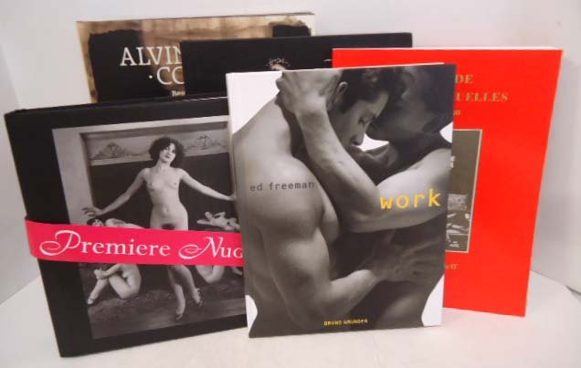 5 Photography Books: Jeux de Dames Cruelles 1850-1960" by Seerge Nazarieff, "The Sleepers" by Elizabeth Heyert, "Alvin Booth Corpus", "Premiere Nudes" by Alvert Arthur Allen, and "Ed Freeman Work