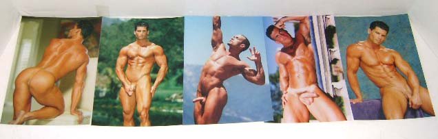 5 Erotic Silver Gelatin Male Nude Photos: Colt Studios 5"x7"