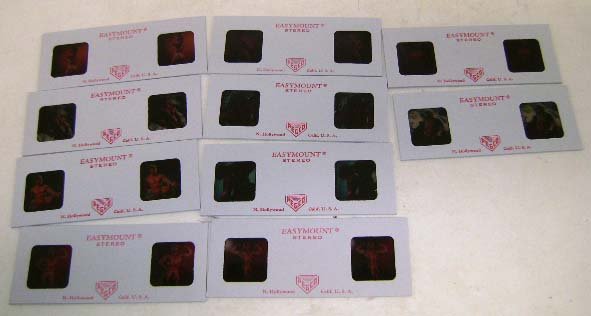 10 Erotic Male Nude Stereo Slides: 10 Pc.