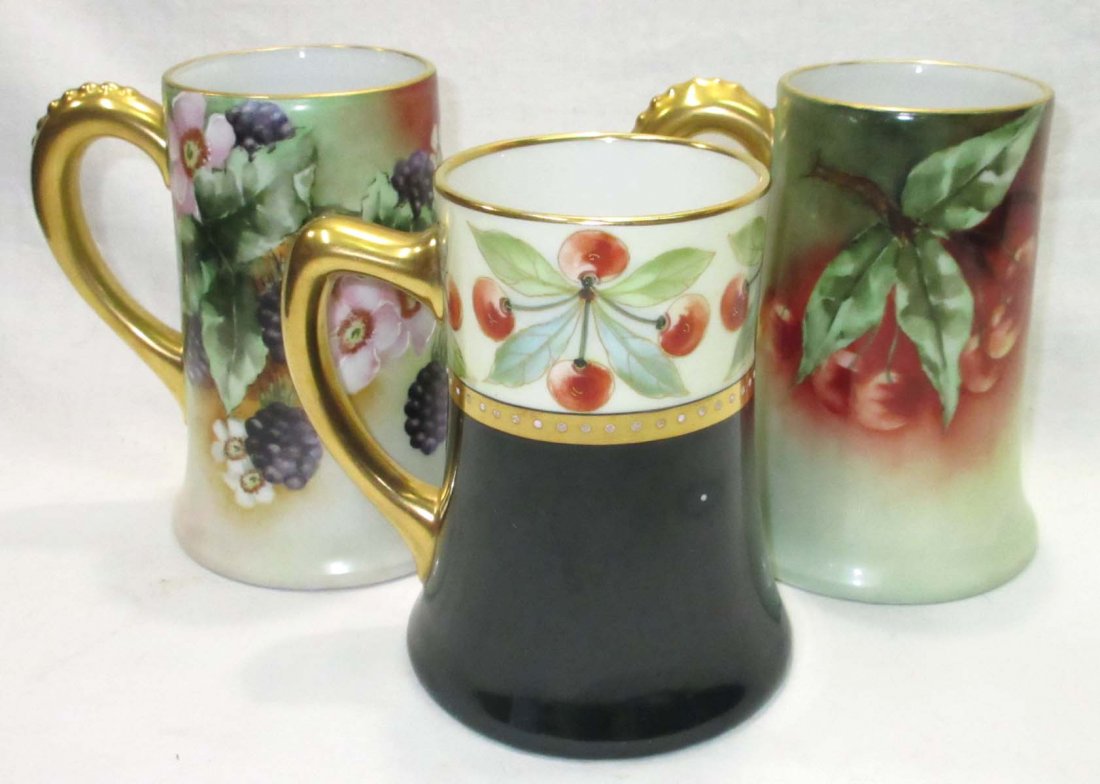3 HP Limoges Tankard Steins (1 of 8)