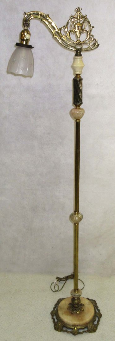 Brass & Marble Floor Lamp (1 of 5)