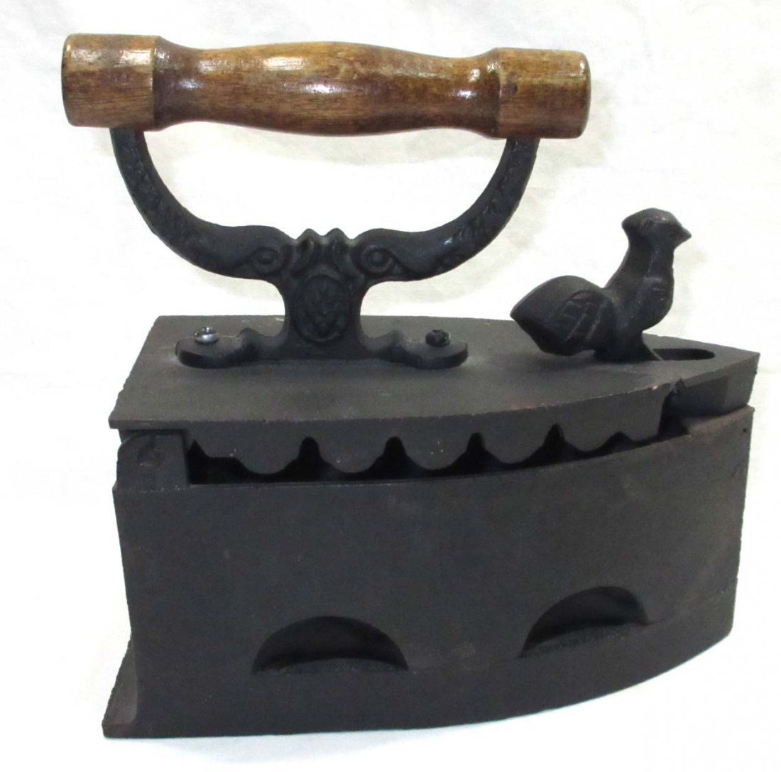 Charcoal Iron: 7 1/2"T x 7 1/2" x 3 3/4"