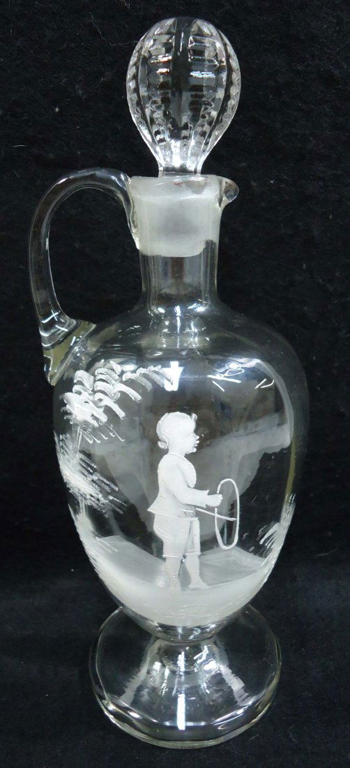 Blown Glass Mary Gregory Decanter (1 of 6)