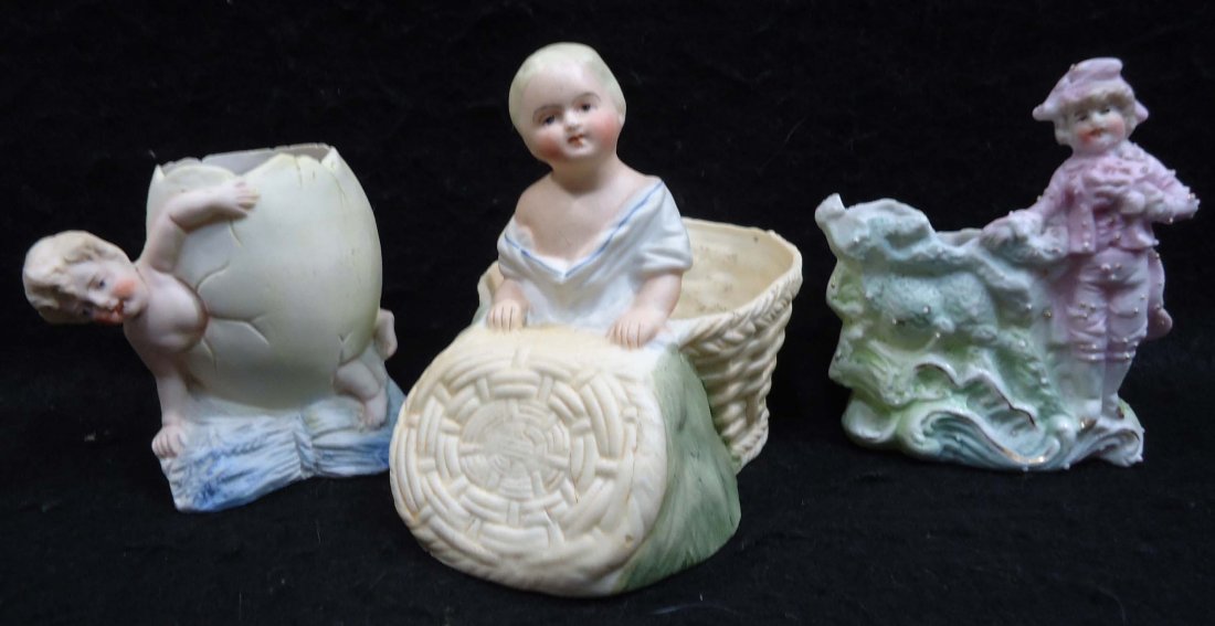 3 German Bisque Match Holders (1 of 8)