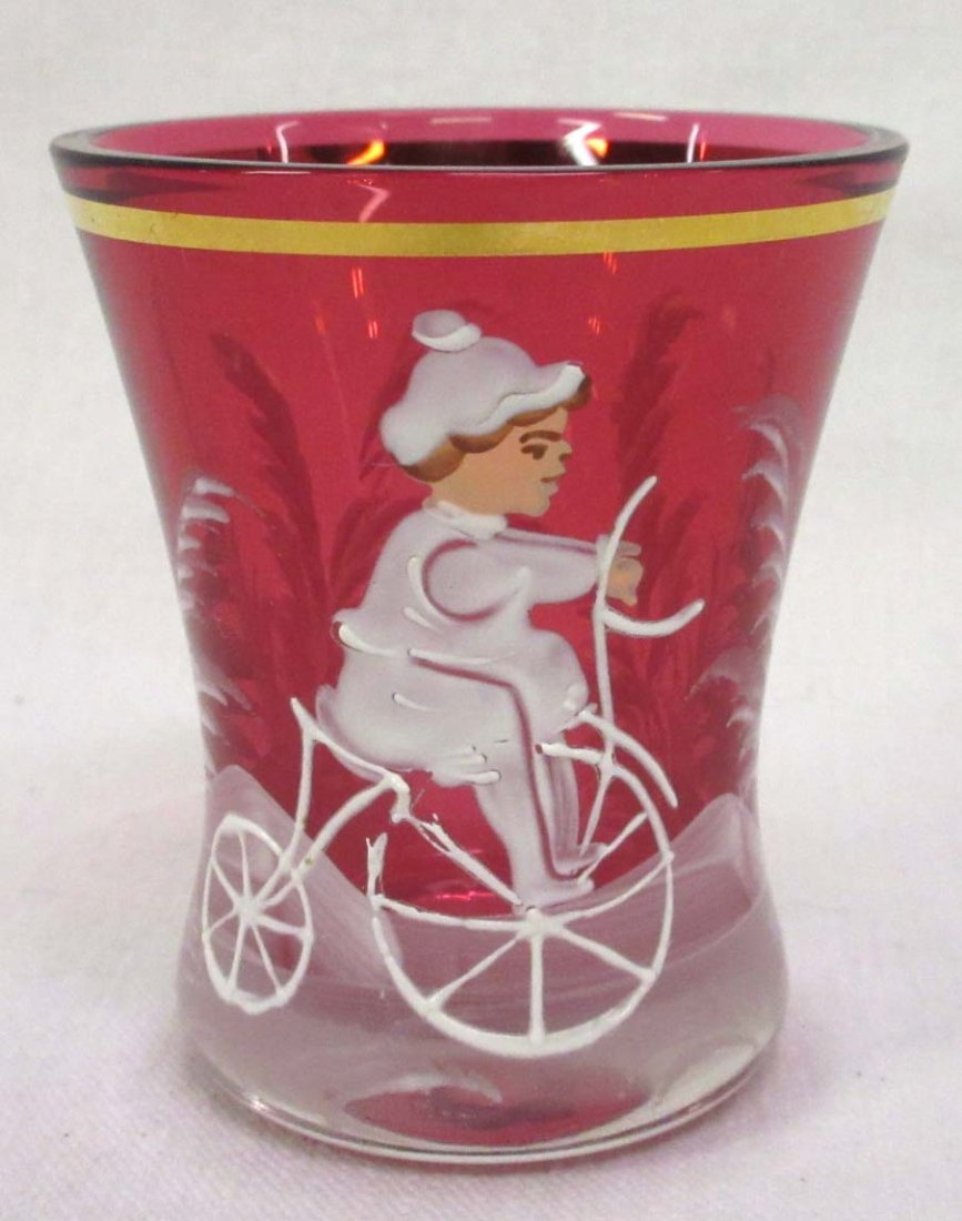 Mary Gregory Toothpicks: 2 5/8"T x 2 1/4"W