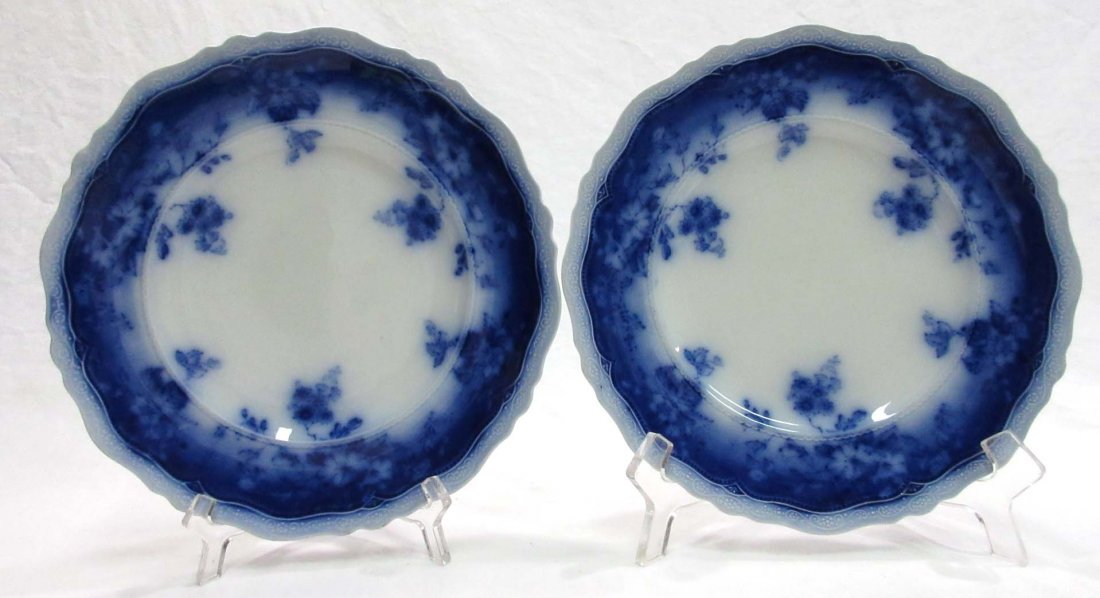 2- Flow Blue Plates " Clayton" (1 of 5)