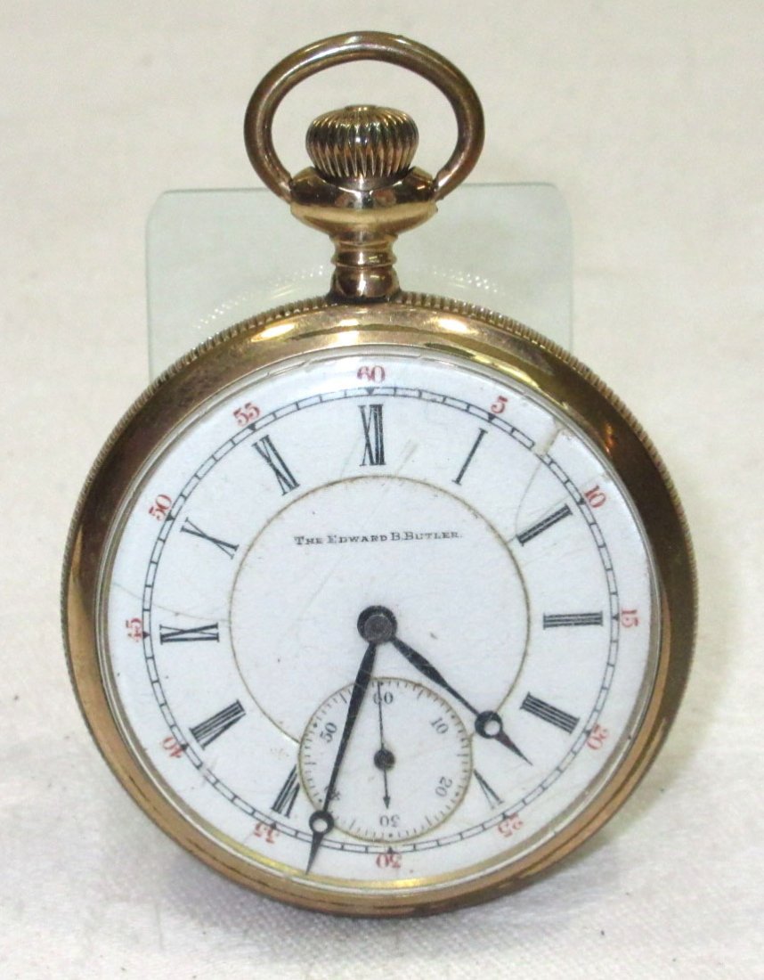 The Edward B. Butler 17J Pocket Watch: GF, S/N 1410926 Running We do not guarantee working order of watches