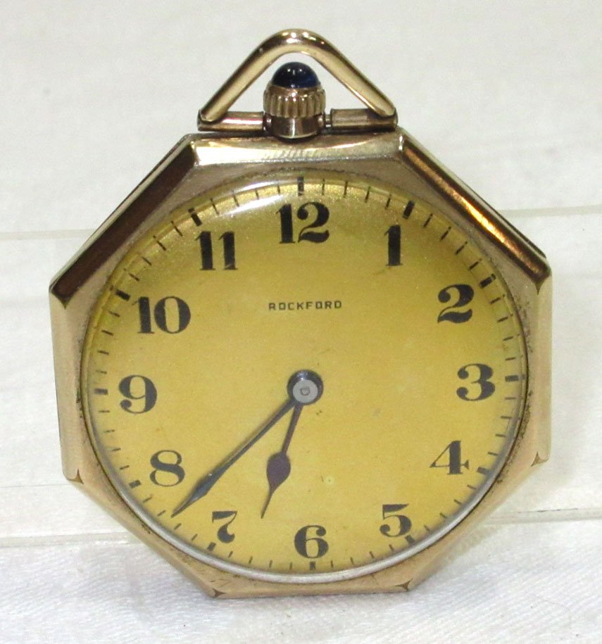 Rockford 17J Pocket Watch: 14K GF, Dbl Roller, S/N 852043, Not Running, We do not guarantee working order of watches