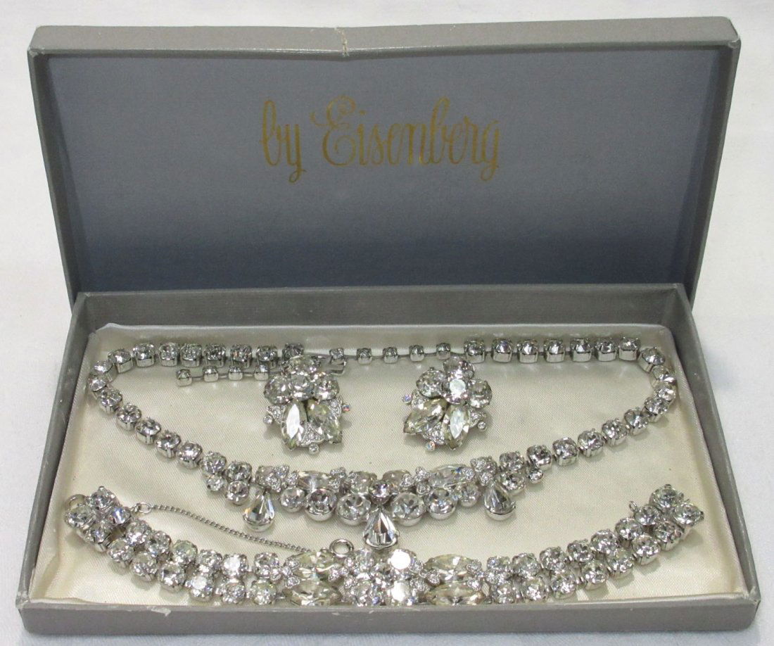 Eisenberg Ice Stunning Crystal Rhin Boxed Parure (1 of 10)