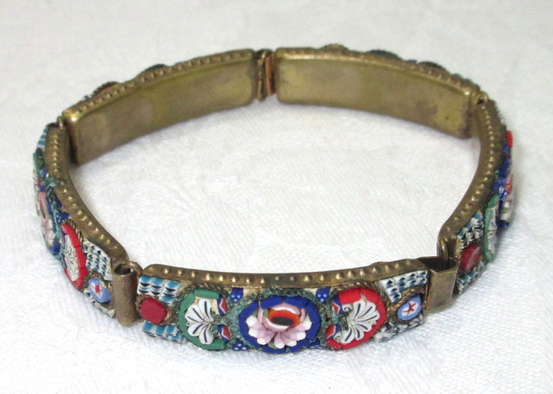 Early Micromosaic Italy 5 Link Bracelet (1 of 5)