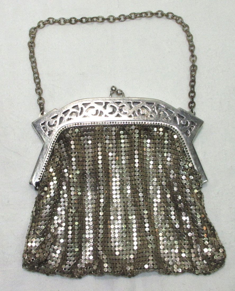 Vtg Whiting & Davis Silver Armor Mesh Bag (1 of 6)