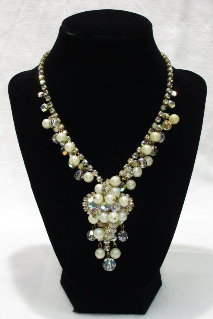 Luscious Vtg D&E Juliana Crystal Ball Necklace (1 of 5)