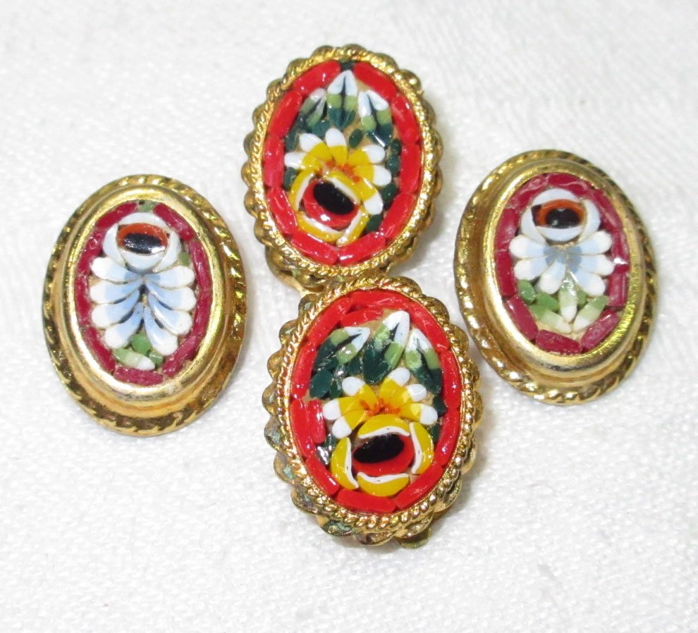 2 Pr.'s of Pretty Micromosaic Earrings (1 of 5)