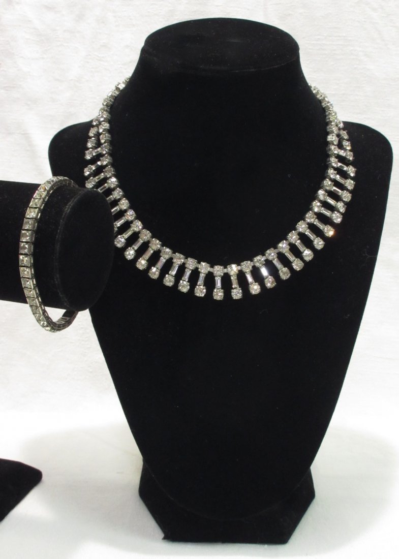 Early 2pc Rhinestone Necklace & Bracelet (1 of 7)