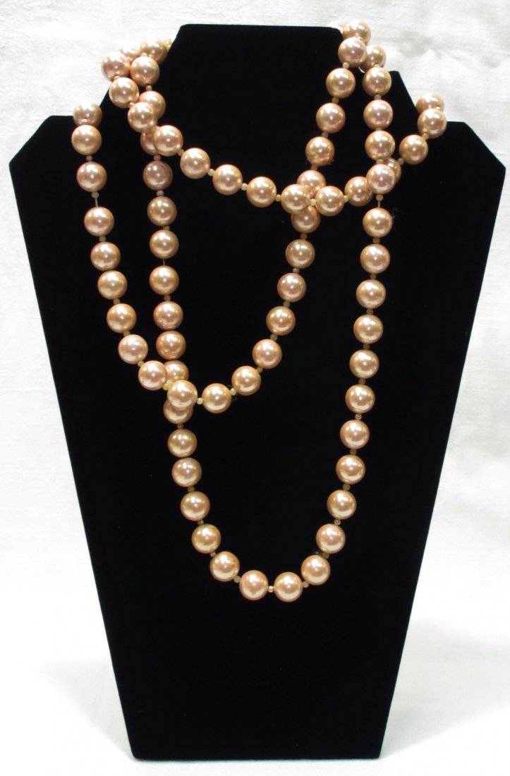Early MARVELLA Chiffon Simulated Pearl Necklace (1 of 5)