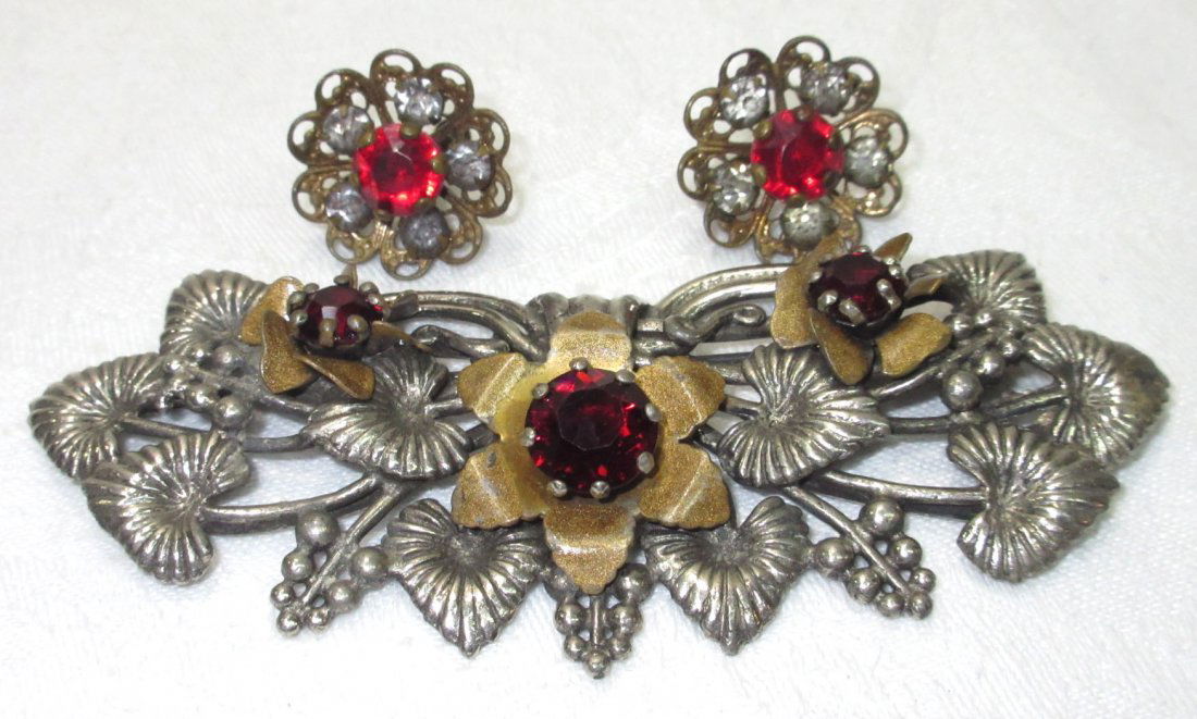 Huge Antique Unique Layered Brooch (1 of 5)