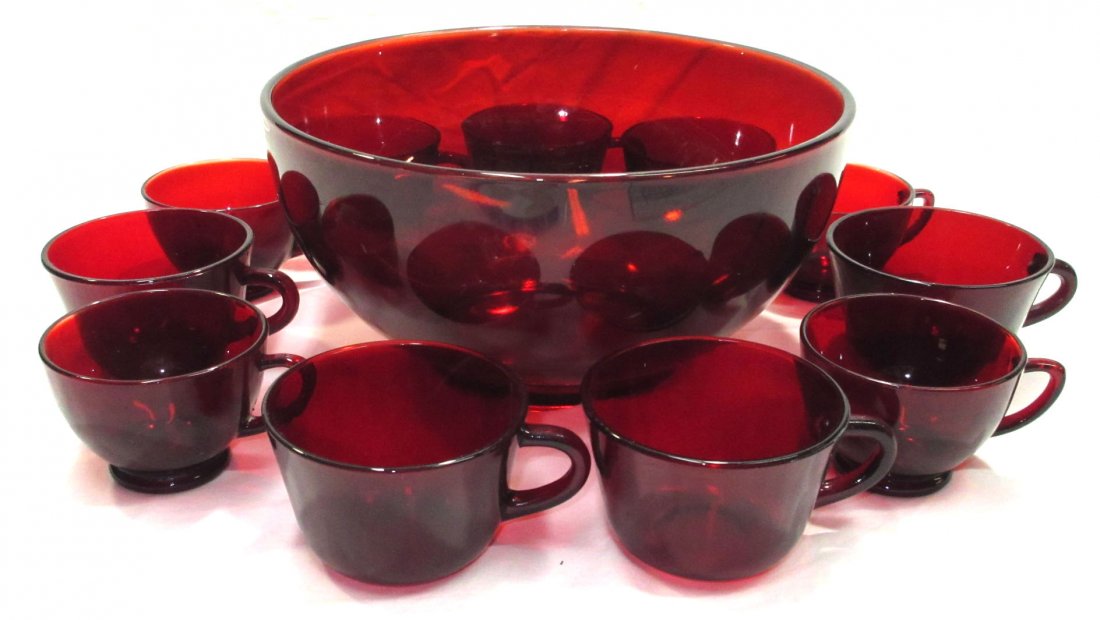 12pc Ruby Red Punch Set (1 of 6)