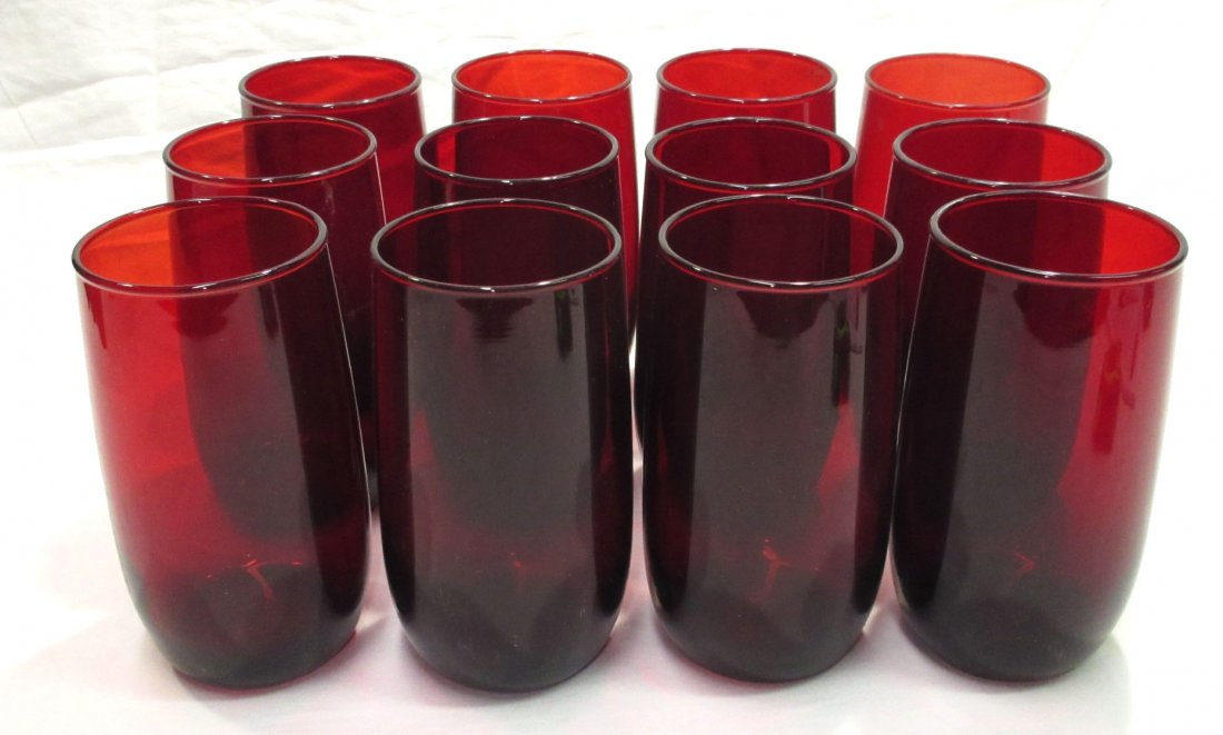 12 Ruby Red Tumblers (1 of 3)