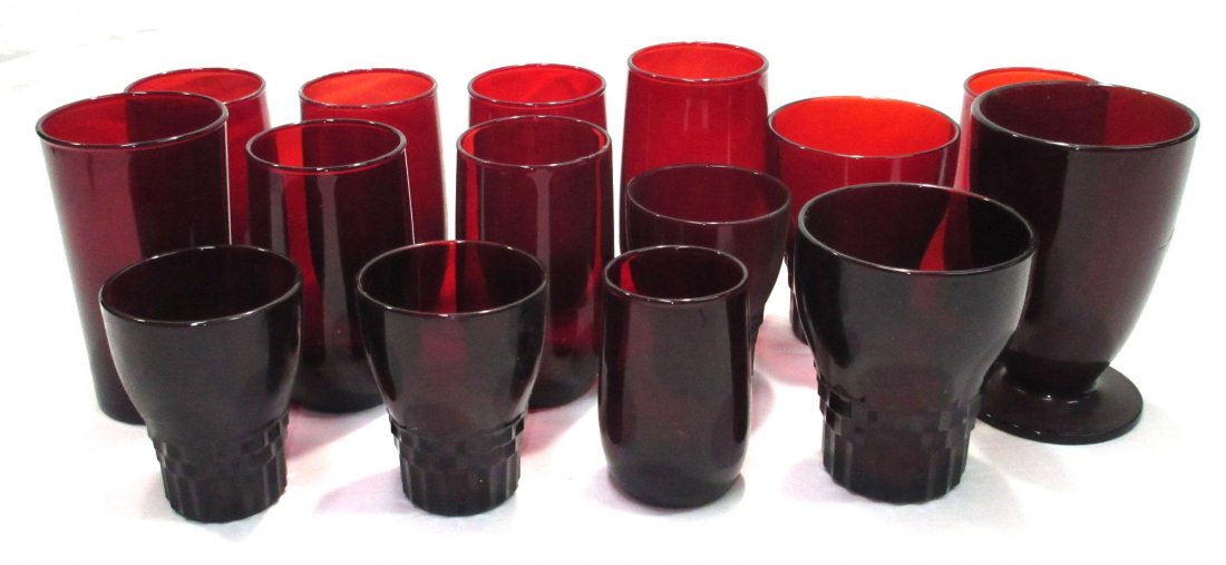 15 Misc. Ruby Red Tumblers (1 of 6)