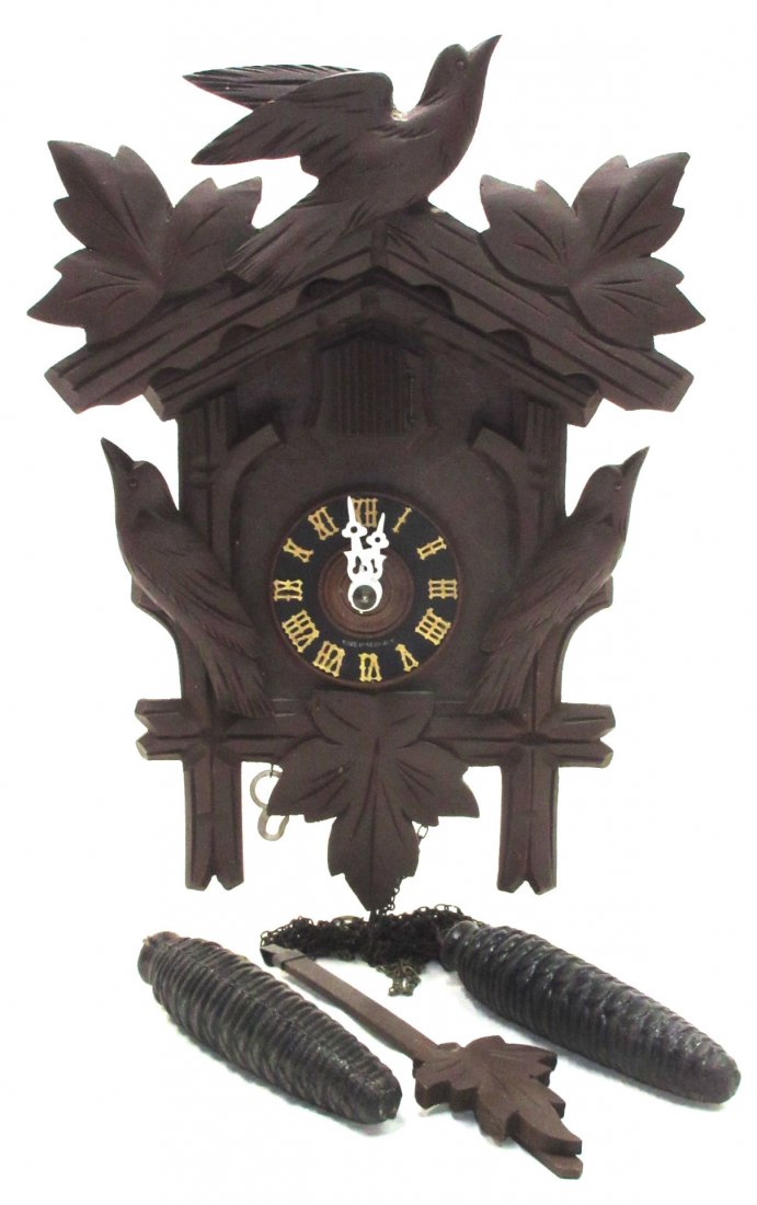 Black Forest Cuckoo Clock: 11 1/4"T x 8"W x 6"D
