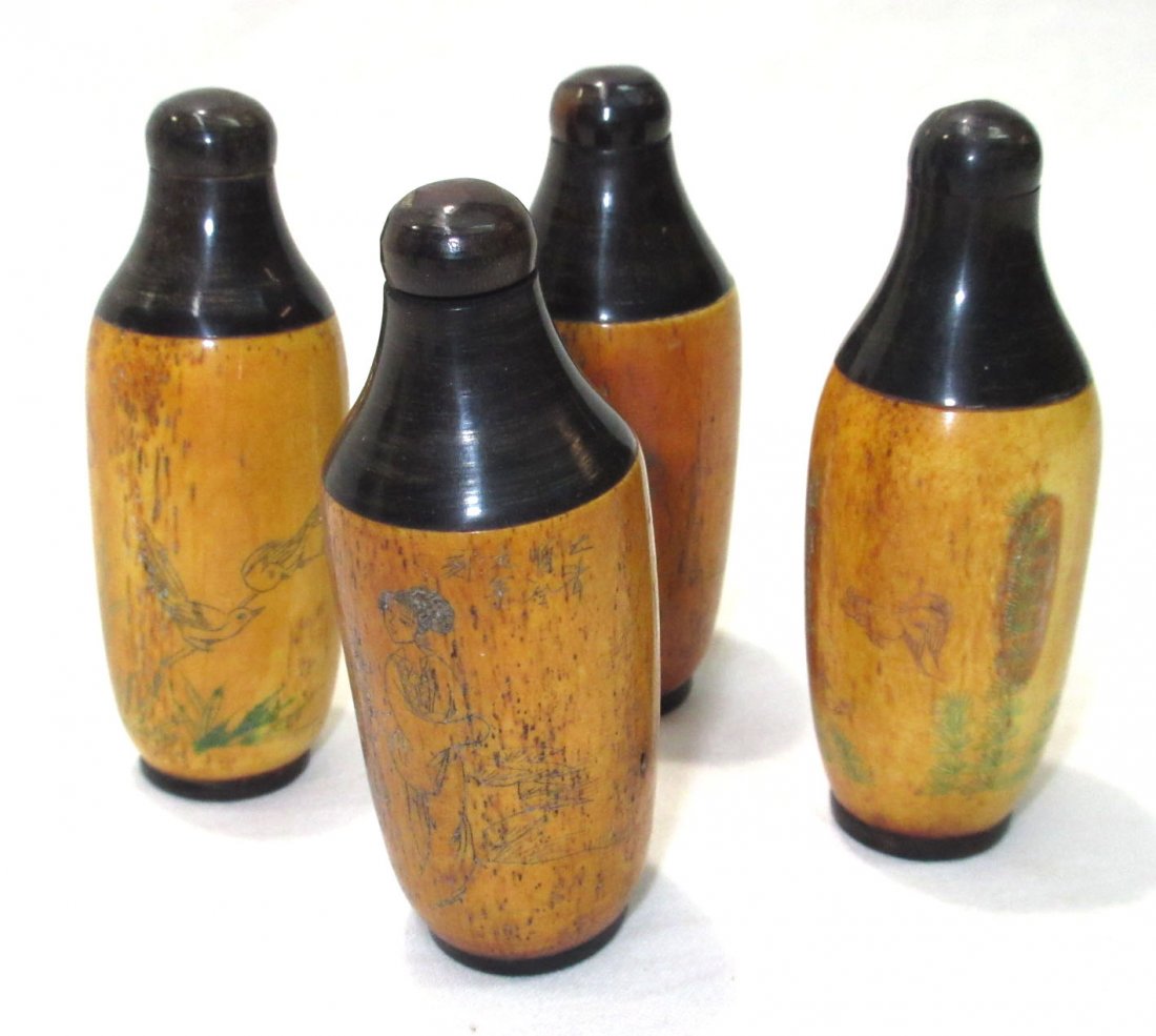 4 Oriental Snuff Bottles (1 of 4)