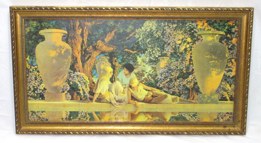 Maxfield Parrish Print "Garden of Allah": 19 3/4" x 11" Frame