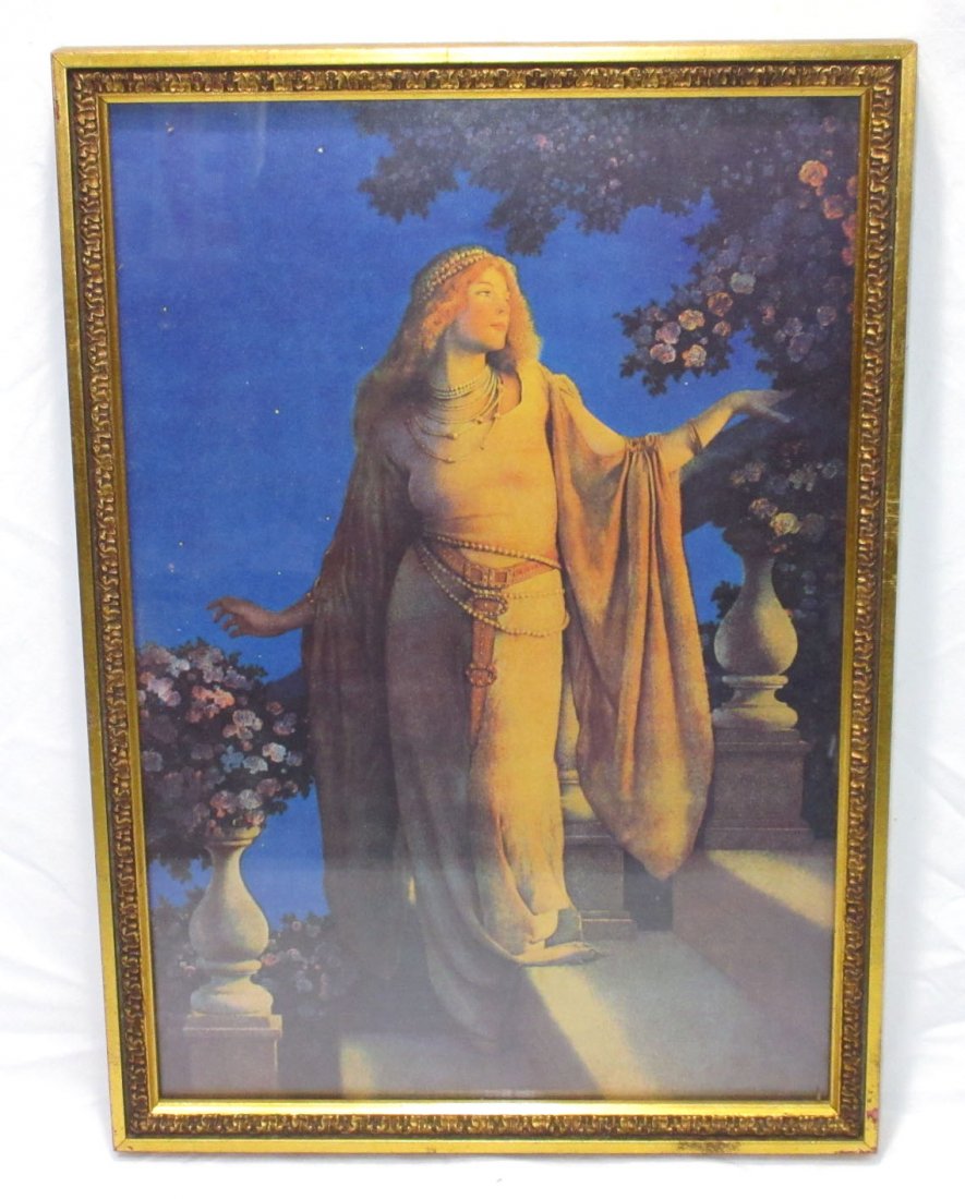 Maxfield Parrish Print "Enchantment": 15 3/8" x 10 7/8" Frame