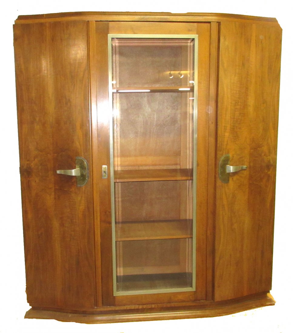 Art Deco Bookcase Cabinet: 75"T x 64 1/2"W x 20"D