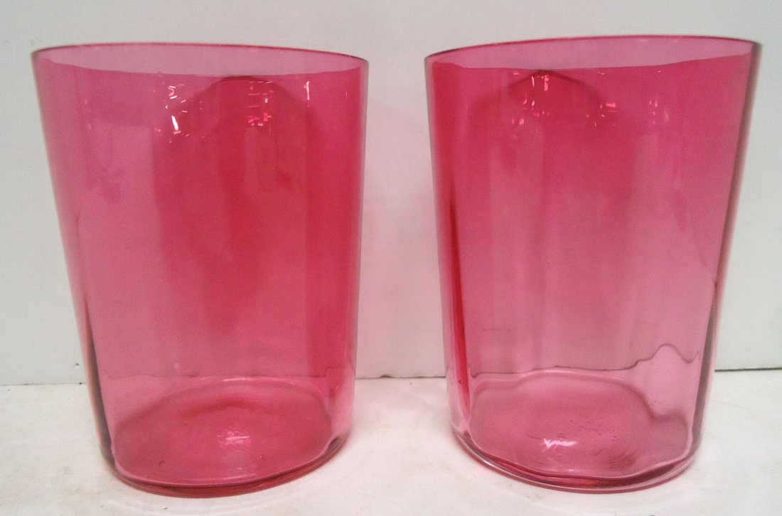 2- Vict. Cranberry Tumblers (1 of 3)