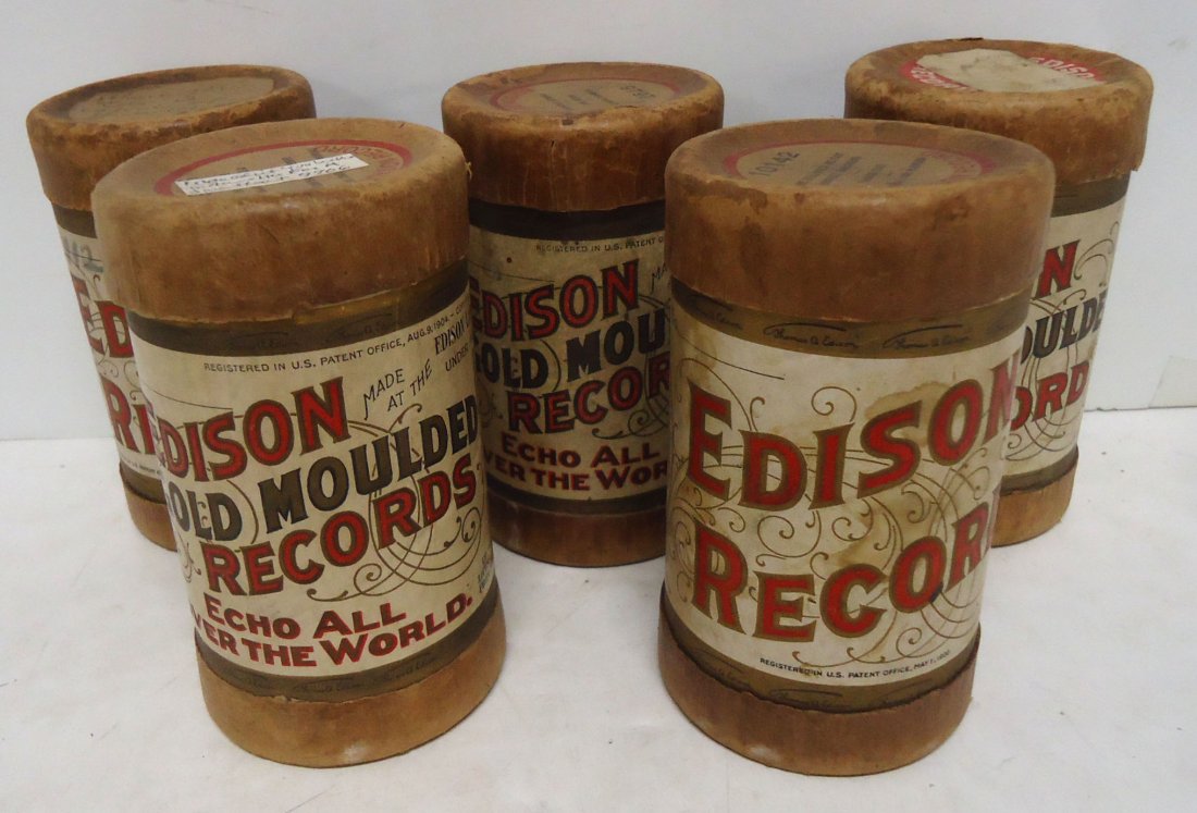 5 Edison Cylinder Records (1 of 2)