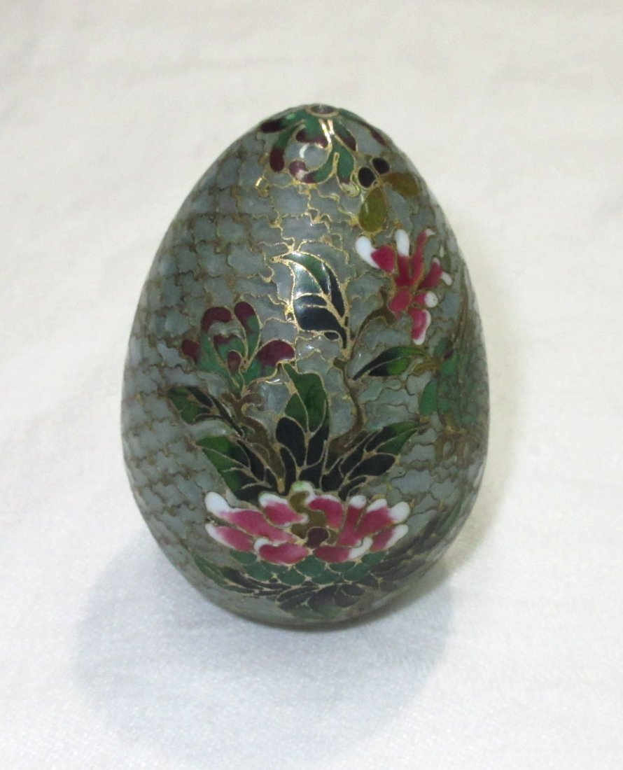 Plique a Jour Egg: 2 3/4"T