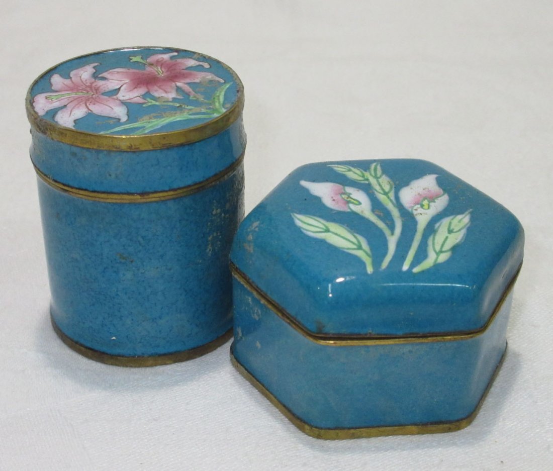 2 Enameled Oriental Boxes (1 of 3)