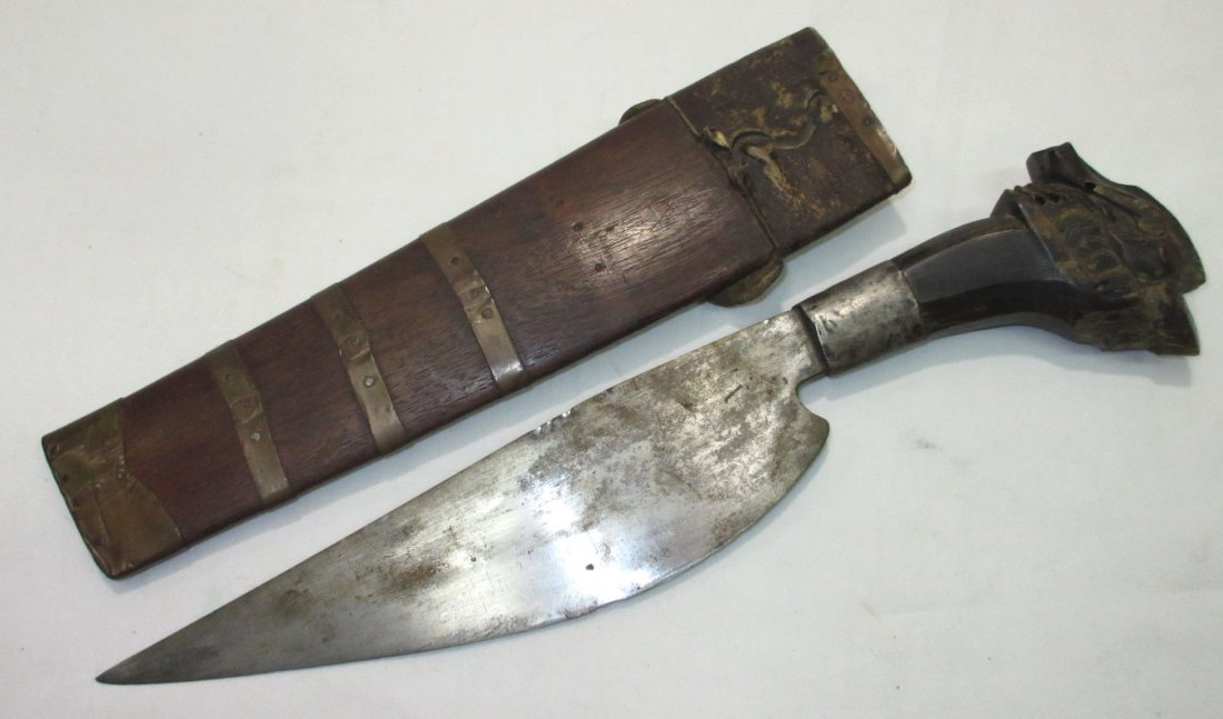 Hand Made Knife Carved Horn Handle (1 of 5)