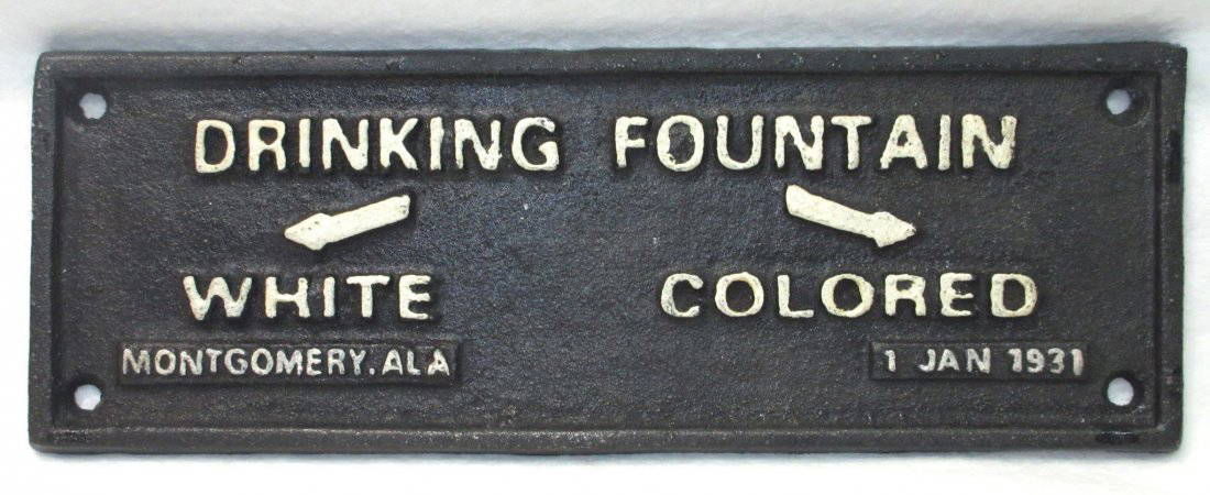 Modern C.i. Colored /white Drinking Fountain Sign