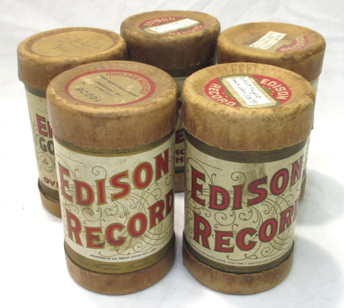 5 Edison Cylinder Records (1 of 2)