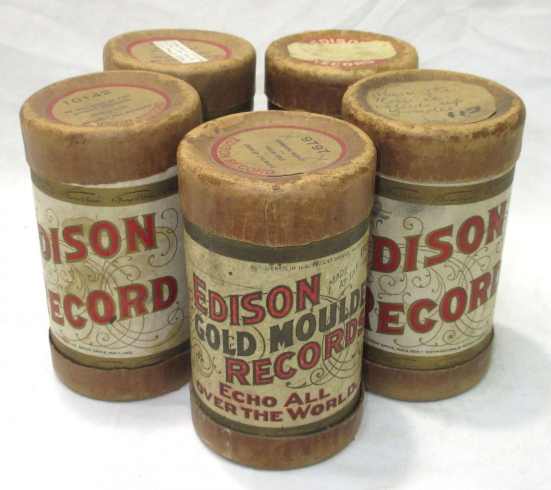 5 Edison Cylinder Records (1 of 2)