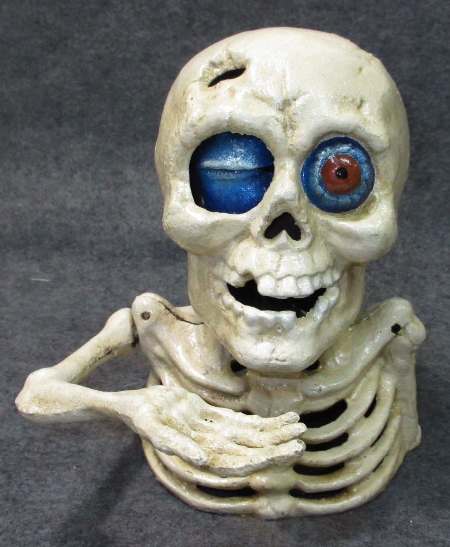 C.I. Skeleton Mechanical Bank Modern (1 of 5)