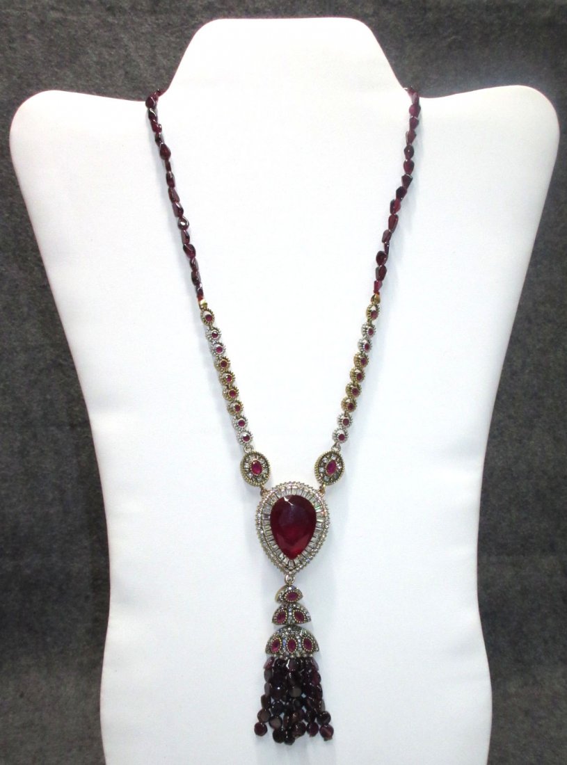 Sterling & Garnet Necklace (1 of 5)