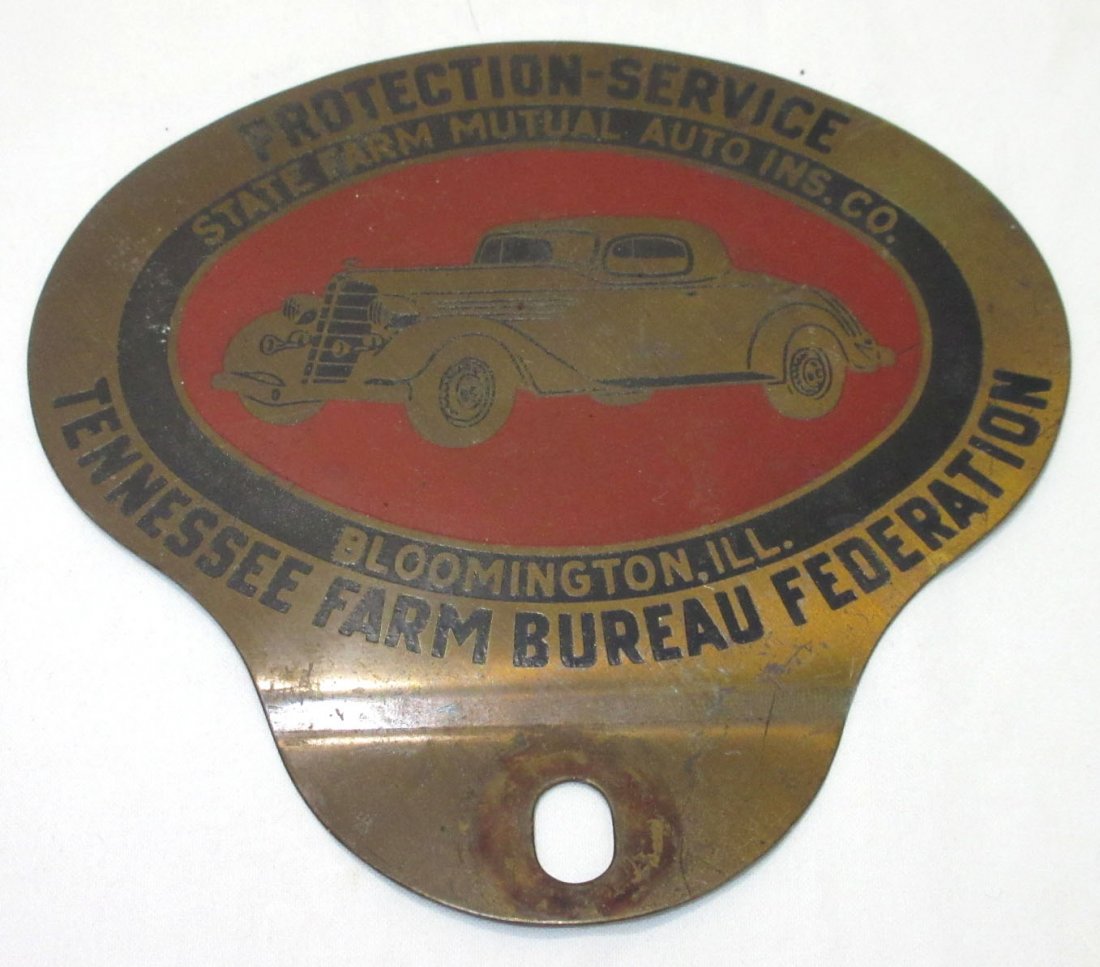 Brass License Plate Topper: 4" x 4 1/4"W