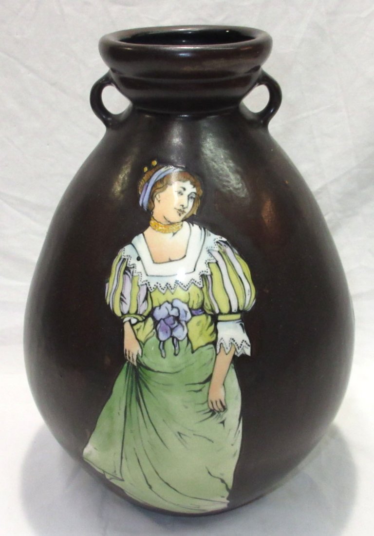 Teplitz Pottery Portrait Vase (1 of 6)
