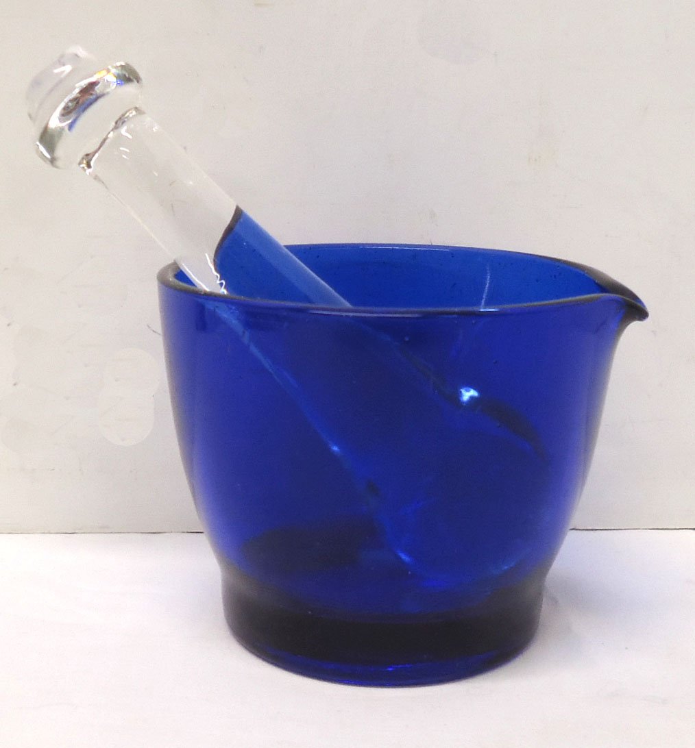 Cobalt Motor & Pestle: 4" x 3 1/2"
