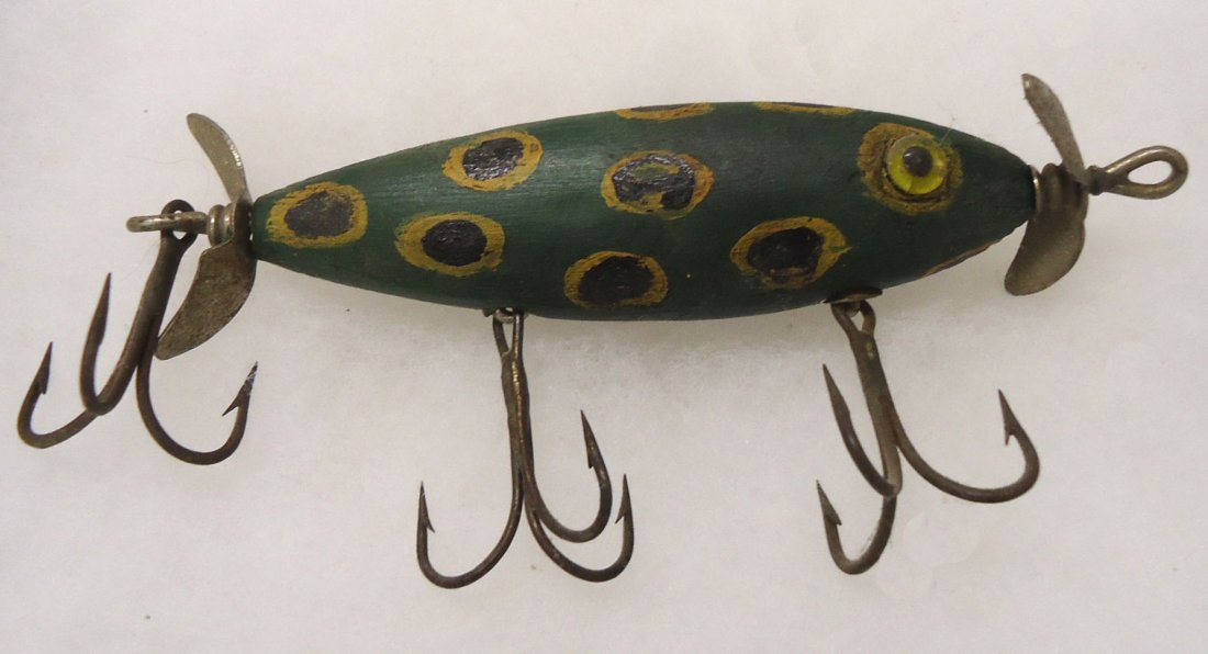 Wooden Fishing Lure: 16 1/2"L Glass Eyes