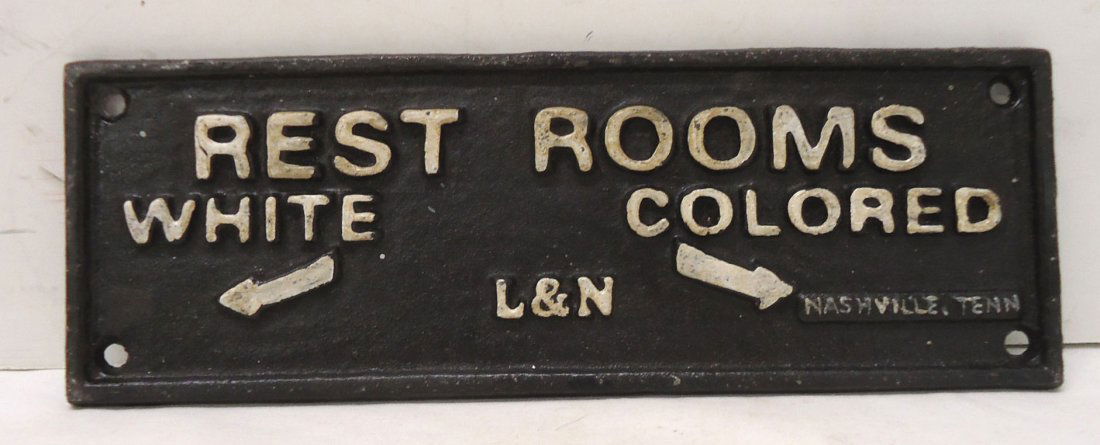Modern C.I. Colored Rest Room Sign (1 of 2)